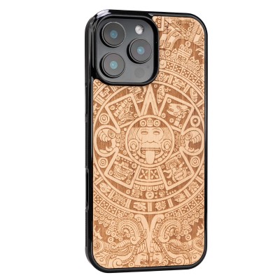Picture 2 for: Apple iPhone 16 Pro Max Aztec Calendar Anigre Bewood Wood Case