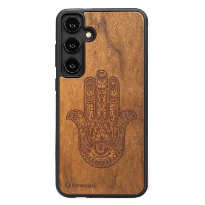 Obrazek dla: Drewniane Etui Bewood do Samsung Galaxy A35 5G HAMSA IMBUIA