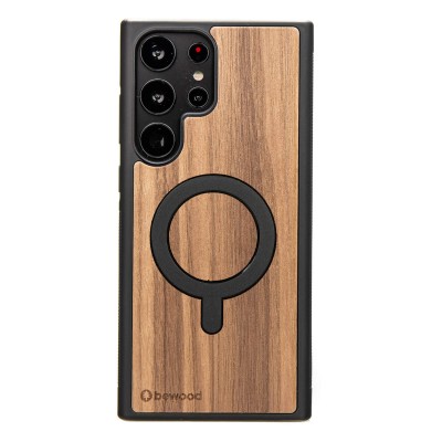 Obrazek dla: Drewniane Etui Bewood do Samsung Galaxy S25 Ultra ORZECH AMERYKAŃSKI z MagSafe