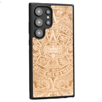 Obrazek 2 dla: Drewniane Etui Bewood do Samsung Galaxy S25 Ultra KALENDARZ AZTECKI ANIEGRE