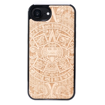 Picture for: Apple iPhone 17e / 16e Aztec Calendar Anigre Bewood Wood Case