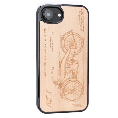 Obrazek 2 dla: Drewniane Etui Bewood do iPhone 17e / 16e HARLEY PATENT ANIEGRE