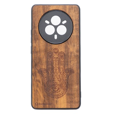 Obrazek dla: Drewniane Etui Bewood do Realme 14 Pro Plus 5G HAMSA IMBUIA