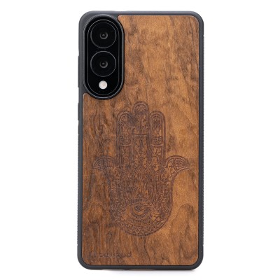 Obrazek dla: Drewniane Etui Bewood do Samsung Galaxy S25 Edge HAMSA IMBUIA