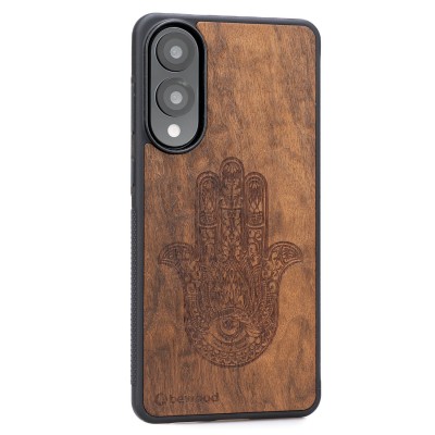 Obrazek 2 dla: Drewniane Etui Bewood do Samsung Galaxy S25 Edge HAMSA IMBUIA