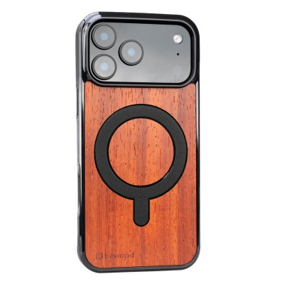 Obrazek 2 dla: Drewniane Etui Bewood do iPhone 17 Pro Max PADOUK z MagSafe