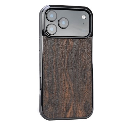 Picture 2 for: Apple iPhone 17 Pro Max Aztec Calendar Ziricote Bewood Wood Case