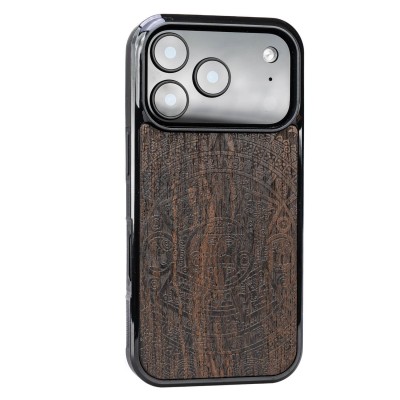 Obrazek 2 dla: Drewniane Etui Bewood do iPhone 17 Pro KALENDARZ AZTECKI ZIRICOTE