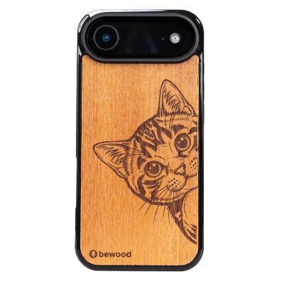Obrazek dla: Drewniane Etui Bewood do iPhone Air CAT LOVER MERBAU