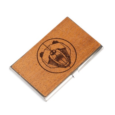 Picture for: Business Card Holder Inox Bear Merbau