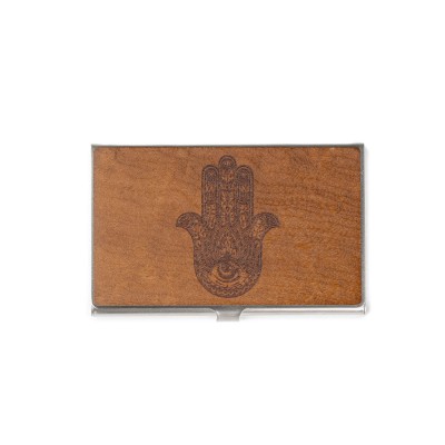 Obrazek 2 dla: Drewniany Wizytownik Bewood Inox Hamsa Imbuia