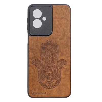 Obrazek dla: Drewniane Etui Bewood do Motorola G55 5G HAMSA IMBUIA