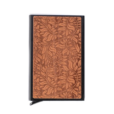 Picture 2 for: Credit Card Case Bewood Inox Leafs Apple Tree