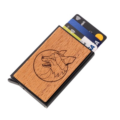 Picture for: Credit Card Case Bewood Inox Fox  Merbau
