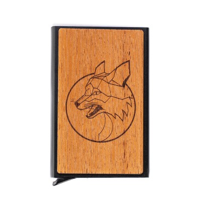 Picture 2 for: Credit Card Case Bewood Inox Fox  Merbau