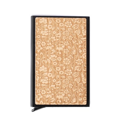 Picture 2 for: Credit Card Case Bewood Inox Flowers Aniegre