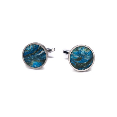 Obrazek dla: Spinki do mankietów Bewood Unique  Planets  Ziemia  Silver  18mm