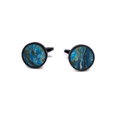 Obrazek dla: Spinki do mankietów Bewood Unique  Planets  Ziemia  Black  18mm