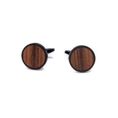 Obrazek dla: Spinki do mankietów Bewood  Palisander Santos  Black  18mm