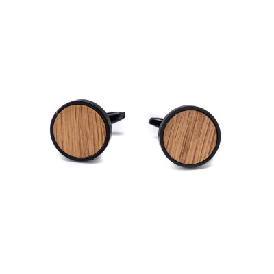 Obrazek dla: Spinki do mankietów Bewood  Orzech Amerykański  Black  18mm