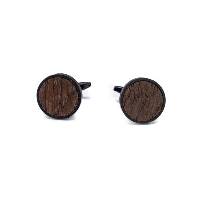 Obrazek dla: Spinki do mankietów Bewood  Dąb Wędzony  Black  18mm