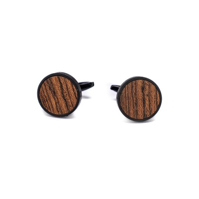 Picture for: Cufflinks Bewood Bocote Black 18mm