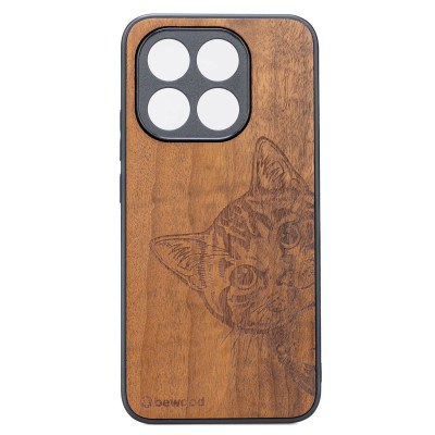 Obrazek dla: Drewniane Etui Bewood do Xiaomi 15T CAT LOVER IMBUIA