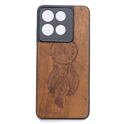 Obrazek dla: Drewniane Etui Bewood do Motorola G86 5G ŁAPACZ SNÓW IMBUIA