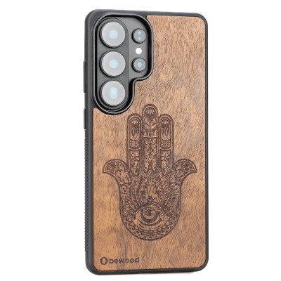 Obrazek 2 dla: Drewniane Etui Bewood do Samsung Galaxy S26 Ultra HAMSA IMBUIA