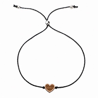 Picture for: Bewood Happiness Bracelet – Heart – Black