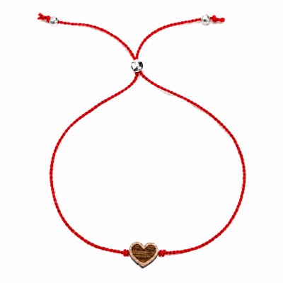 Picture for: Bewood Happiness Bracelet – Heart  Red