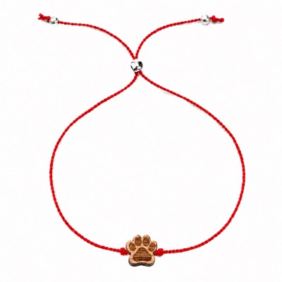 Picture for: Bewood Happiness Bracelet – Paw – Red