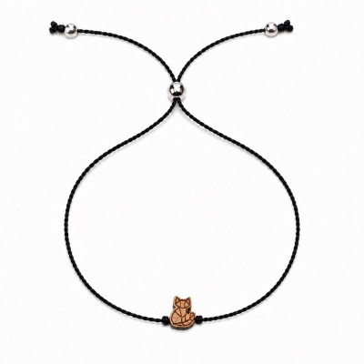 Picture for: Bewood Happiness Bracelet – Cat – Black