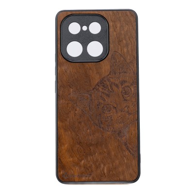 Obrazek dla: Drewniane Etui Bewood do Realme 16 Pro Plus 5G CAT LOVER IMBUIA